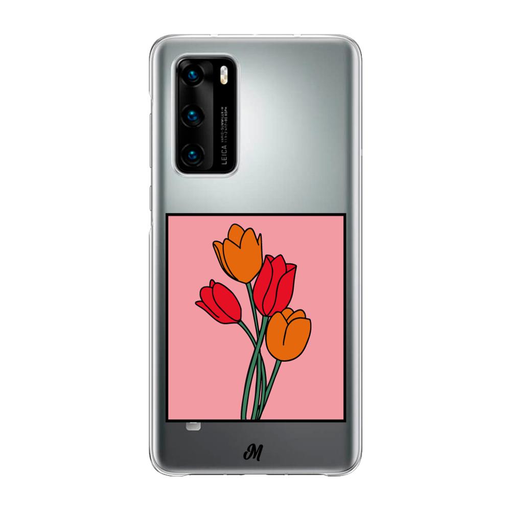 Case para Huawei P40 Tulipanes de amor - Mandala Cases