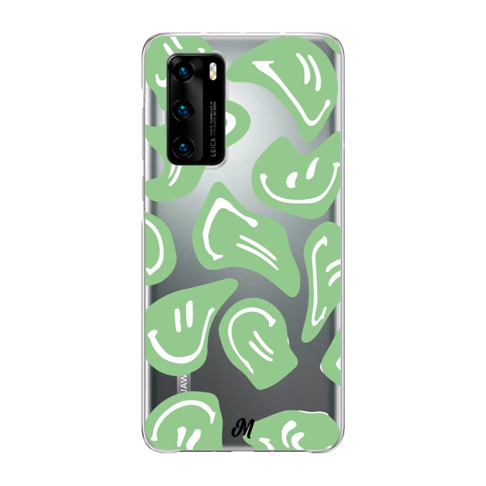 Case para Huawei P40 Happy Face Verde-  - Mandala Cases