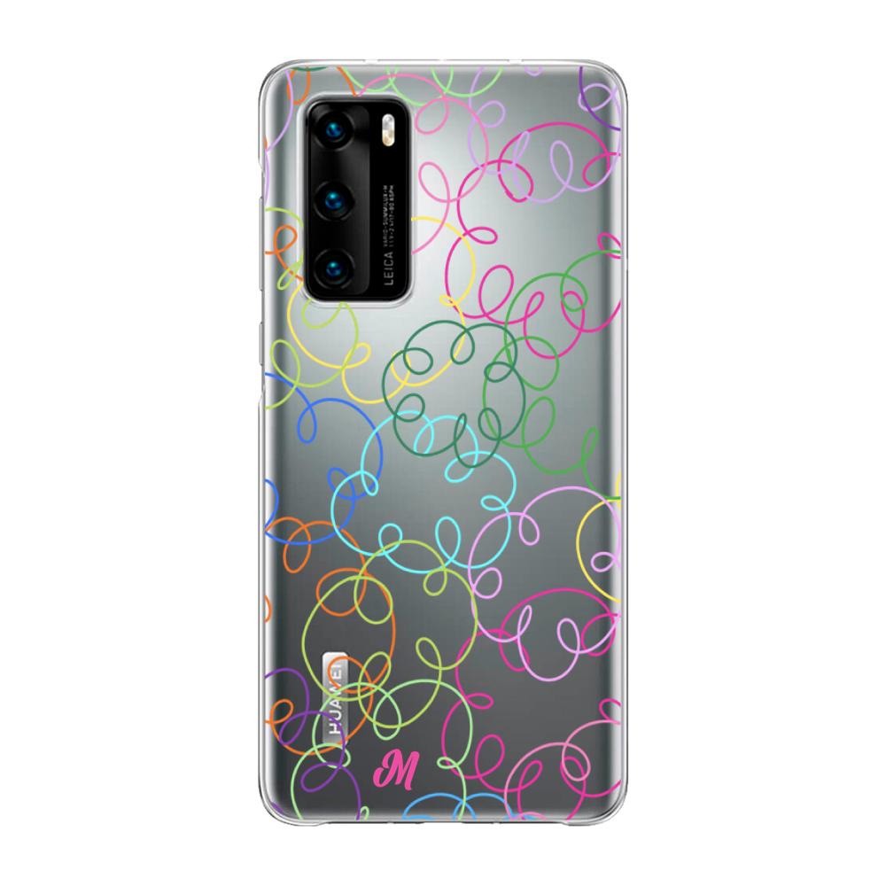 Case para Huawei P40 Curly lines - Mandala Cases