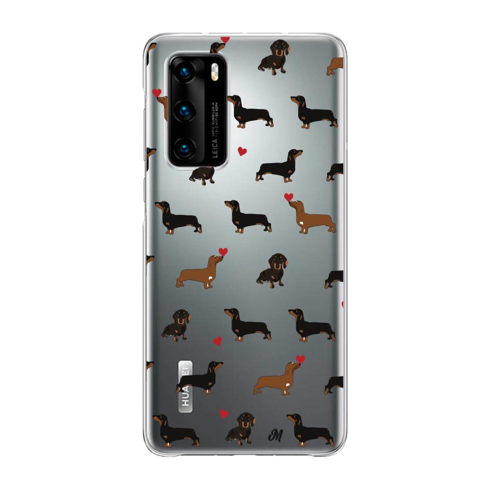 Case para Huawei P40 Perritos salchicha - Mandala Cases