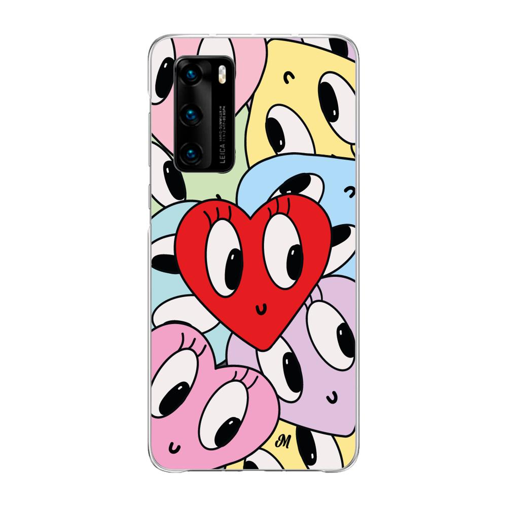 Case para Huawei P40 Corazones felices - Mandala Cases