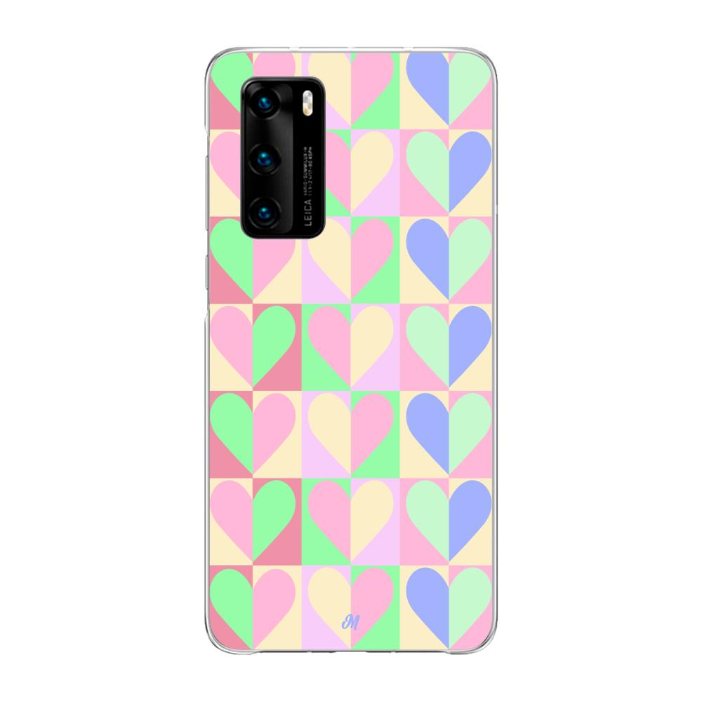 Case para Huawei P40 Corazones Lovely - Mandala Cases