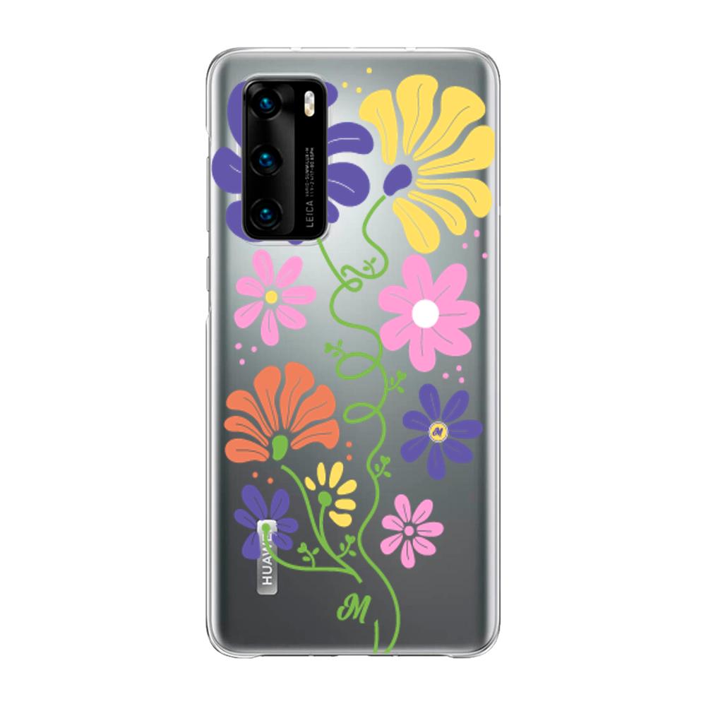 Case para Huawei P40 Flores abstractas - Mandala Cases