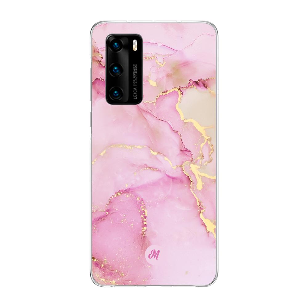 Cases para Huawei P40 Pink marble - Mandala Cases