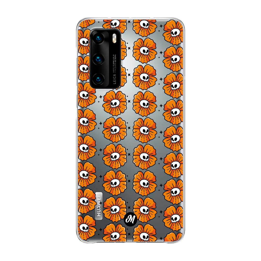 Cases para Huawei P40 Flor Calavera - Mandala Cases