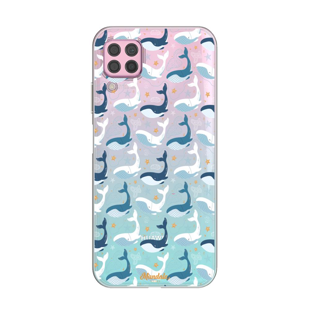 Case para Huawei P40 lite Funda Pequeñas Ballenas  - Mandala Cases