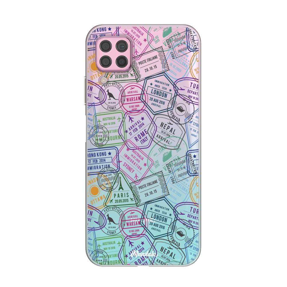 Case para Huawei P40 lite Funda Sellos de Pasaporte - Mandala Cases