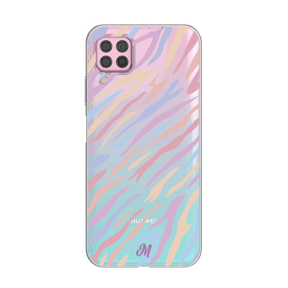 Case para Huawei P40 lite Funda Líneas de Colores - Mandala Cases