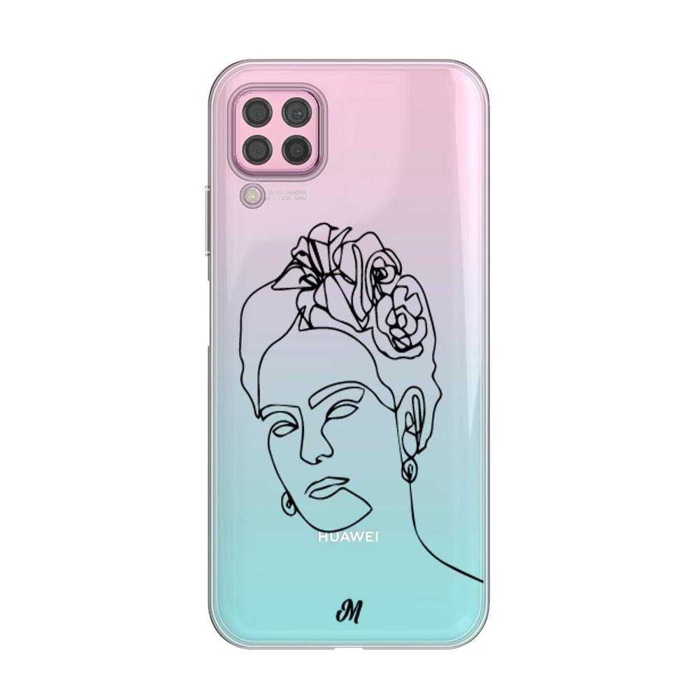 Estuches para Huawei P40 lite - Frida Line Art Case  - Mandala Cases