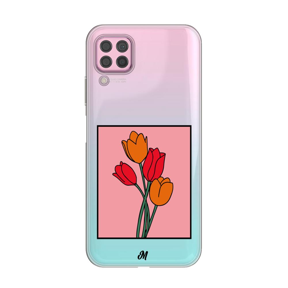 Case para Huawei P40 lite Tulipanes de amor - Mandala Cases