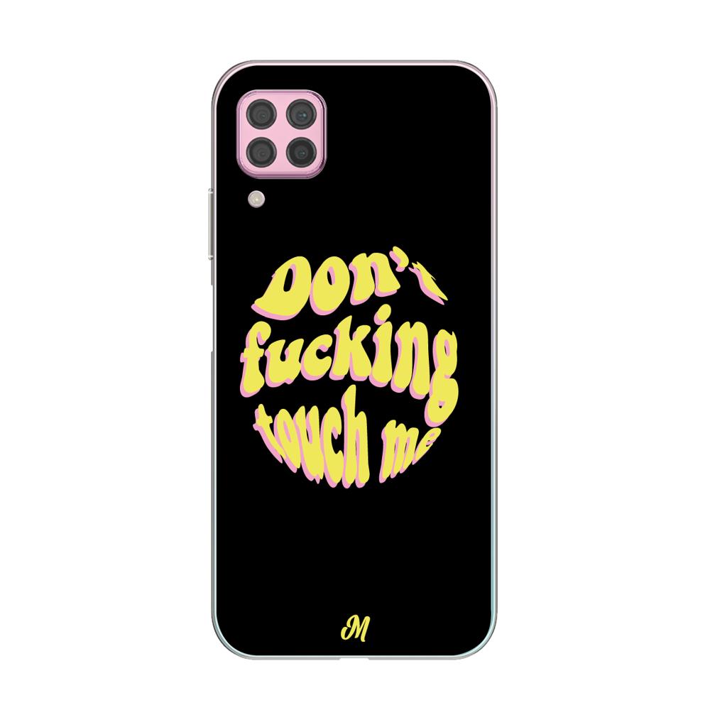 Case para Huawei P40 lite Don't fucking touch me amarillo - Mandala Cases