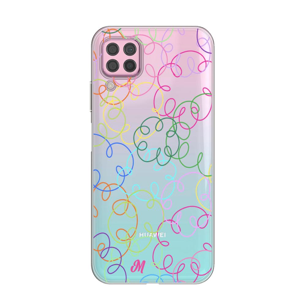 Case para Huawei P40 lite Curly lines - Mandala Cases