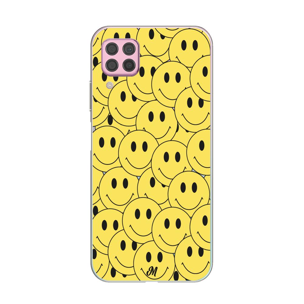 Case para Huawei P40 lite Yellow happy faces - Mandala Cases