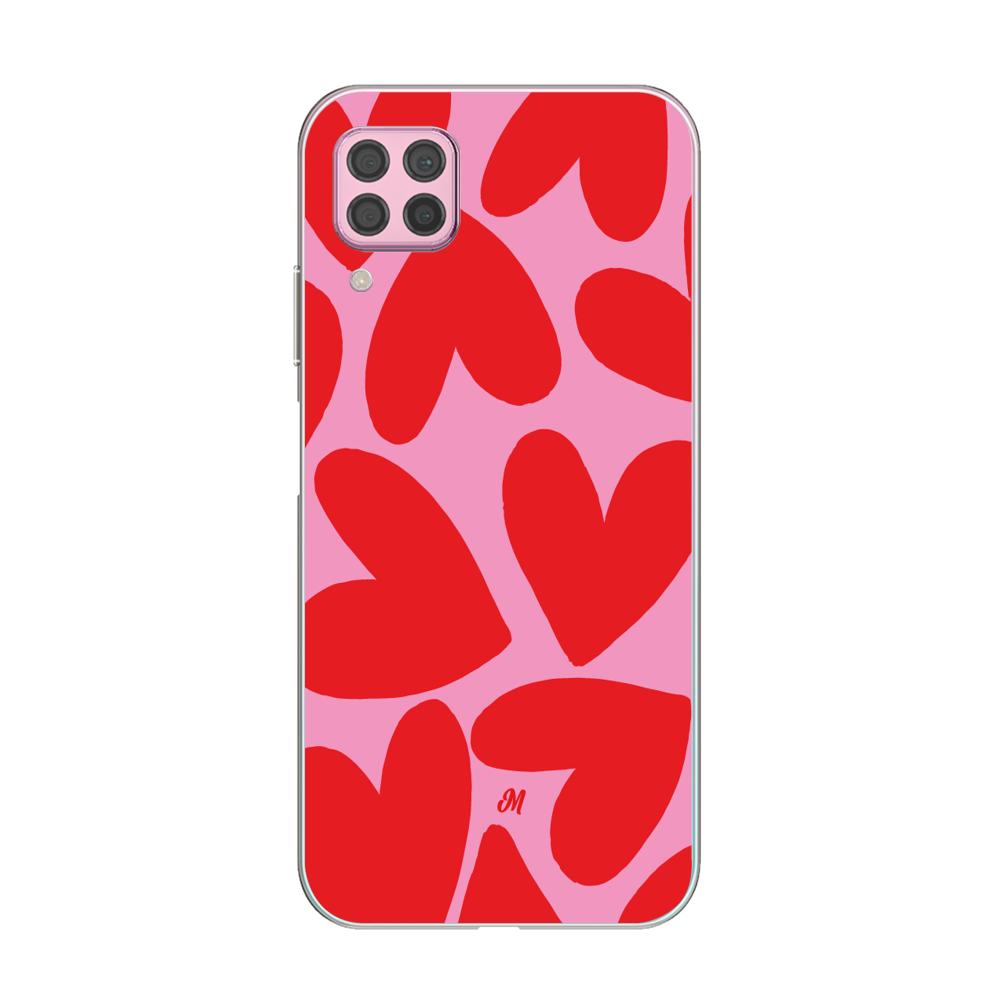 Case para Huawei P40 lite Red Hearts - Mandala Cases
