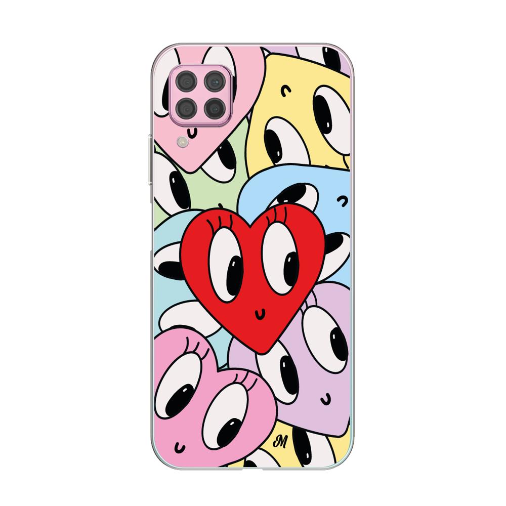 Case para Huawei P40 lite Corazones felices - Mandala Cases