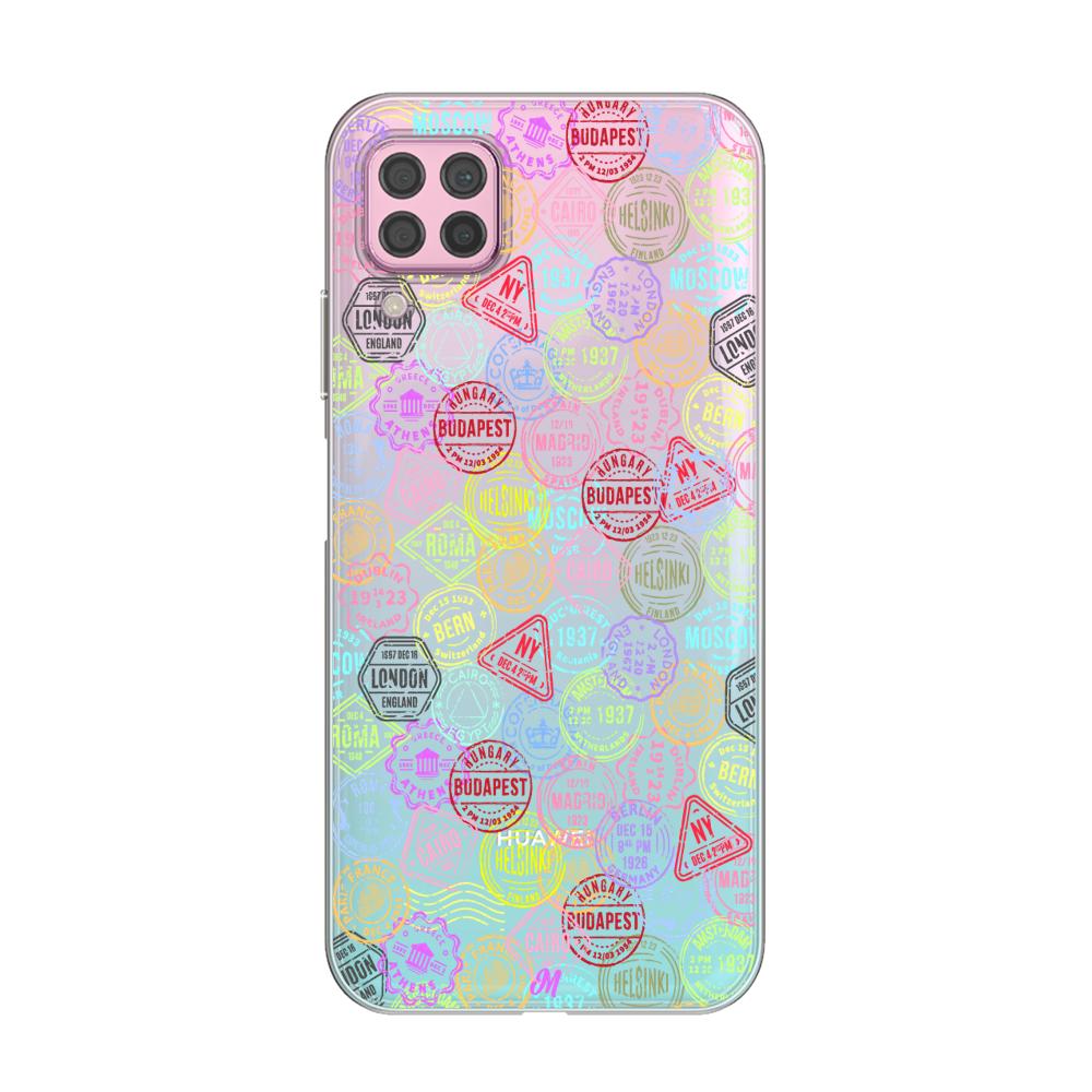 Case para Huawei P40 lite Sellos viajeros - Mandala Cases