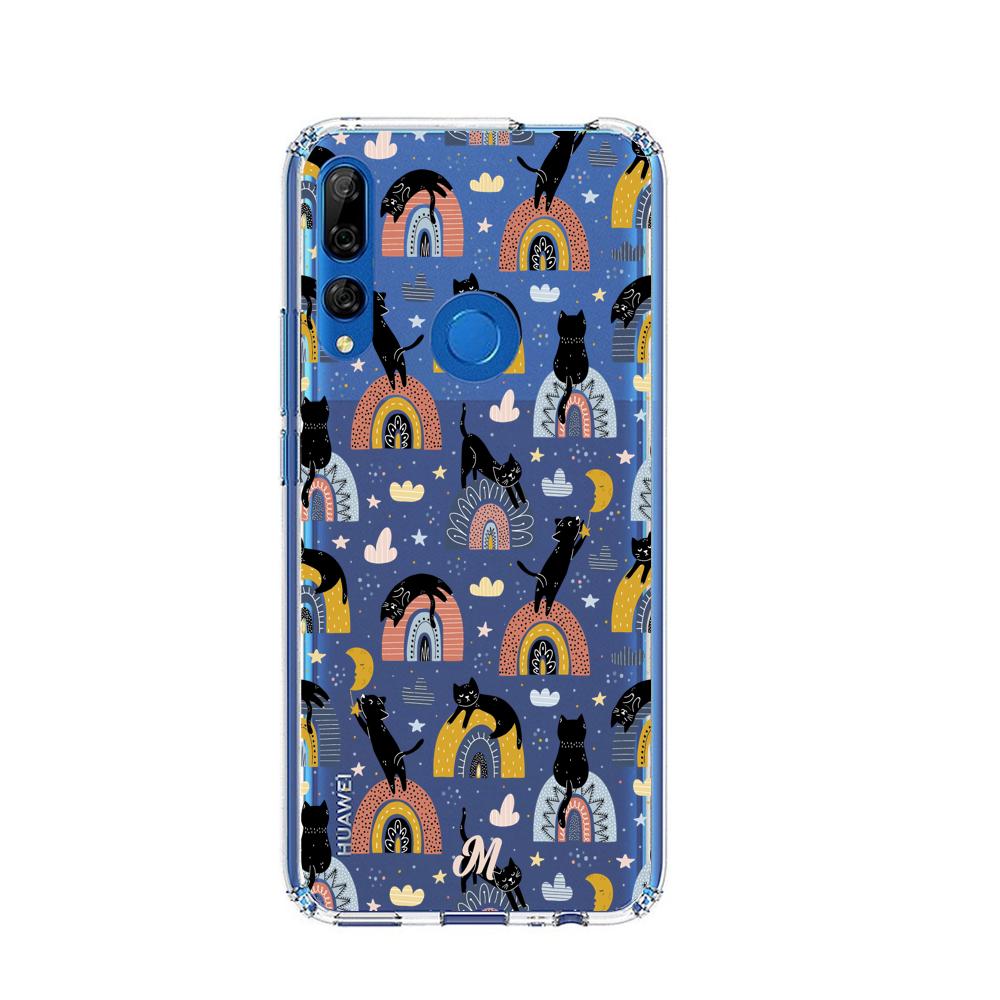 Case para Huawei Y9 2019 Funda Gatos Negros - Mandala Cases