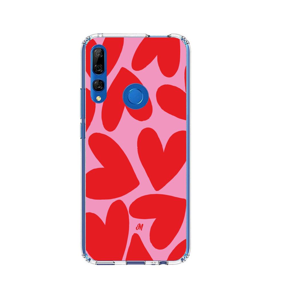 Case para Huawei Y9 2019 Red Hearts - Mandala Cases