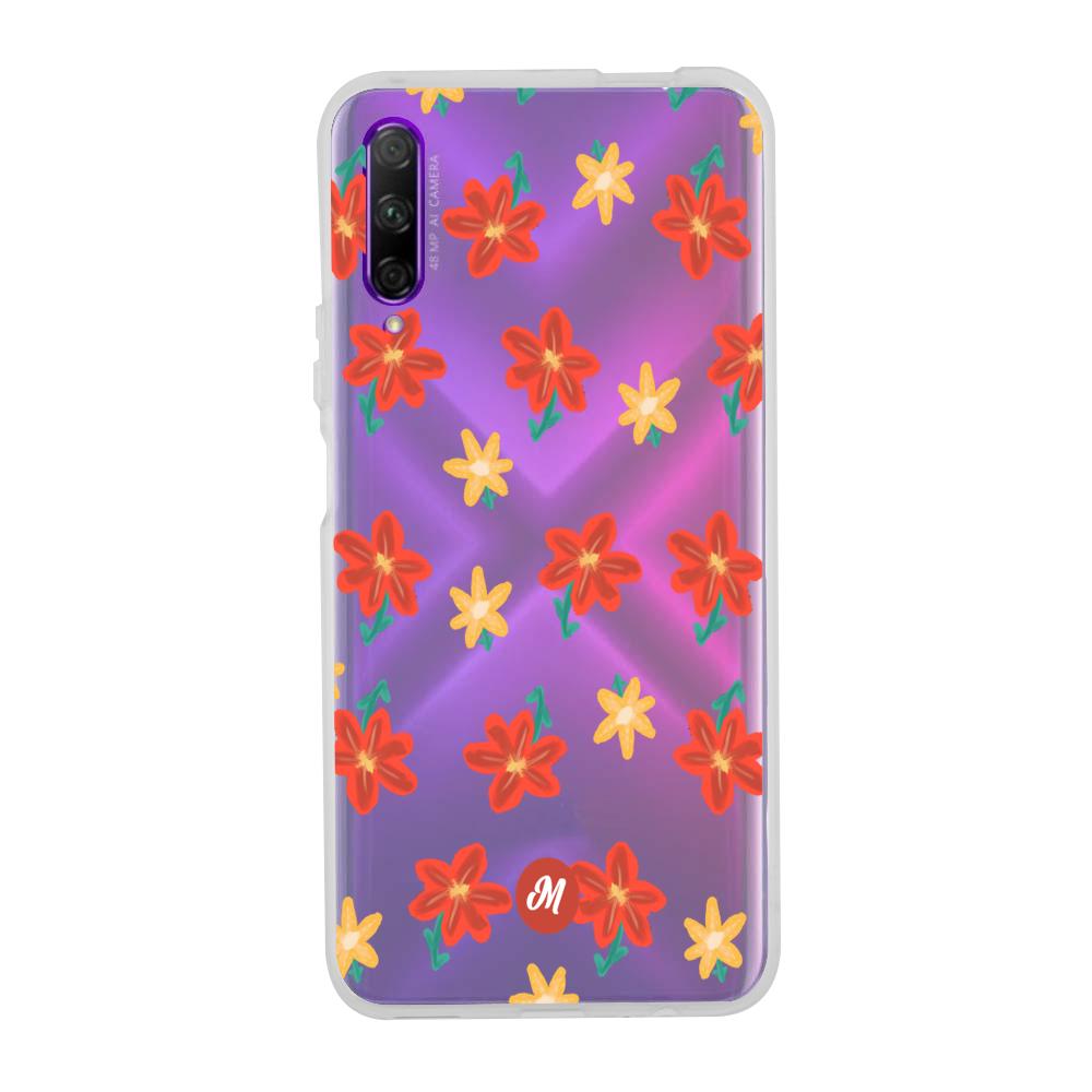 Cases para Huawei Y9 S RED FLOWERS - Mandala Cases