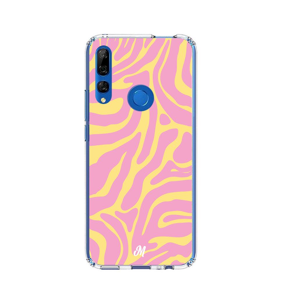 Case para Huawei Y9 prime 2019 Lineas rosa y amarillo - Mandala Cases