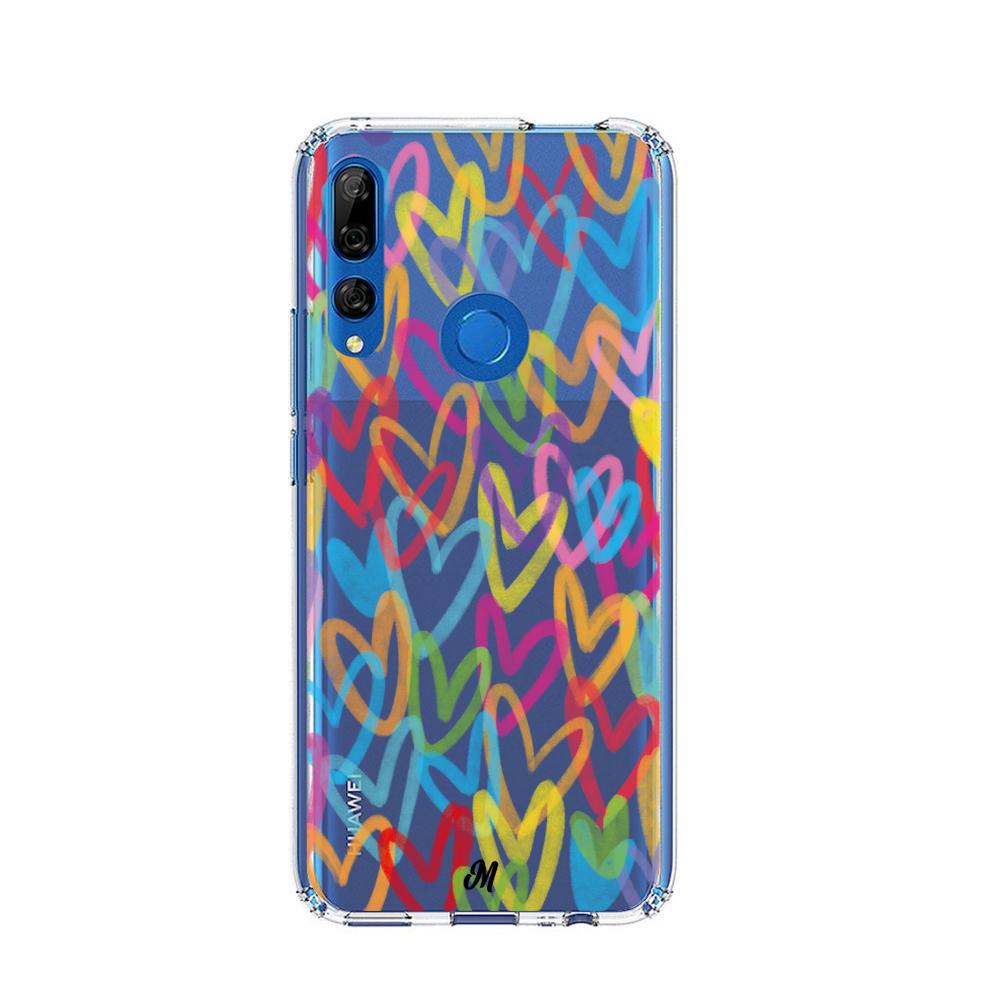 Case para Huawei Y9 prime 2019 Corazones arcoíris - Mandala Cases