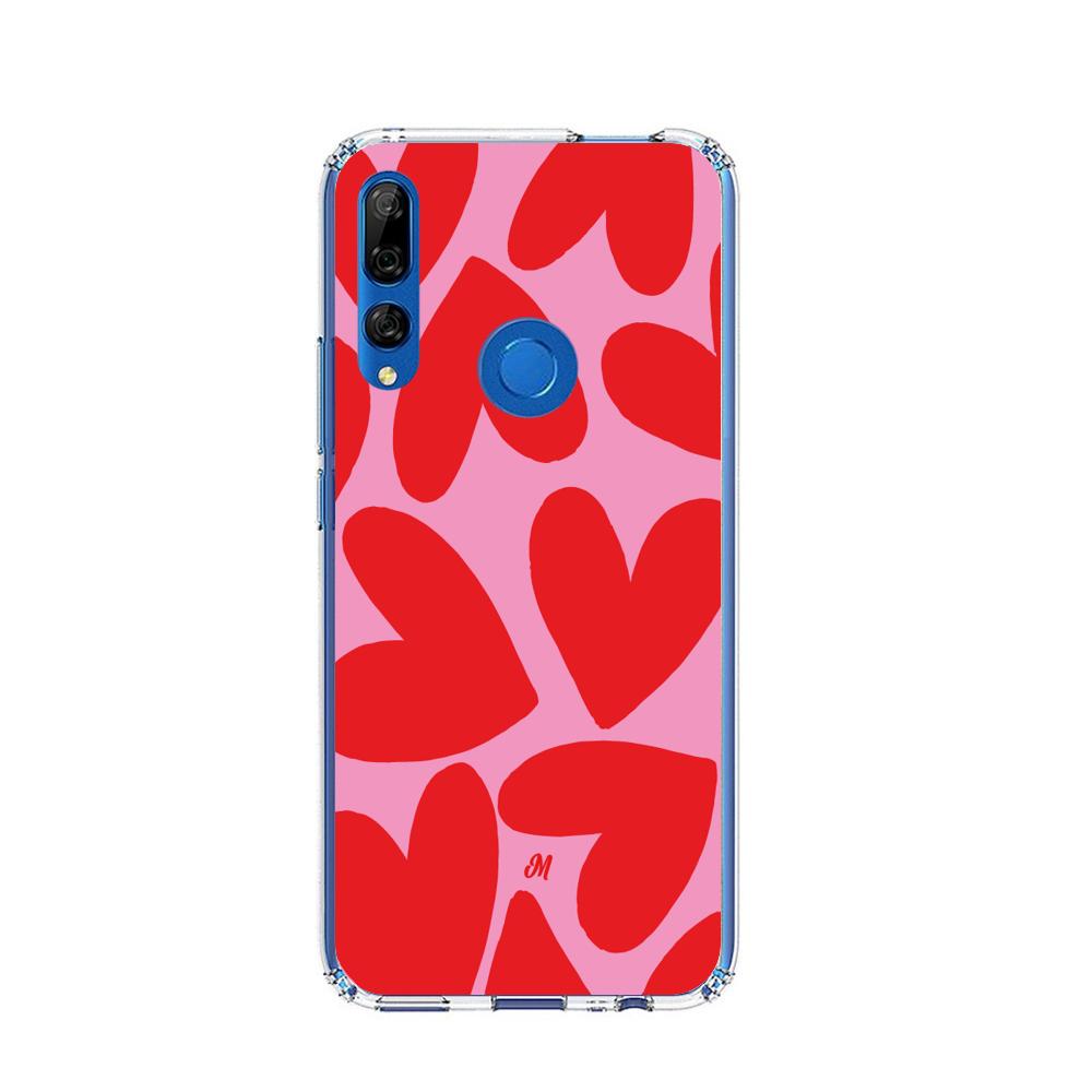Case para Huawei Y9 prime 2019 Red Hearts - Mandala Cases