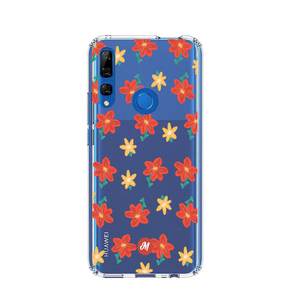 Cases para Huawei Y9 prime 2019 RED FLOWERS - Mandala Cases