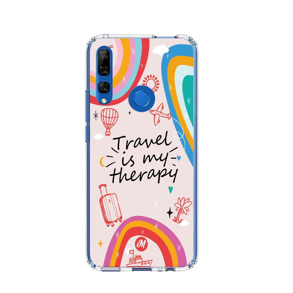 Cases para Huawei Y9 prime 2019 TRAVEL IS MY THERAPY - Mandala Cases