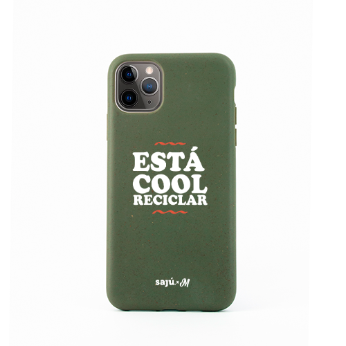 Funda Esta Cool Reciclar Blanco iPhone - Mandala Cases