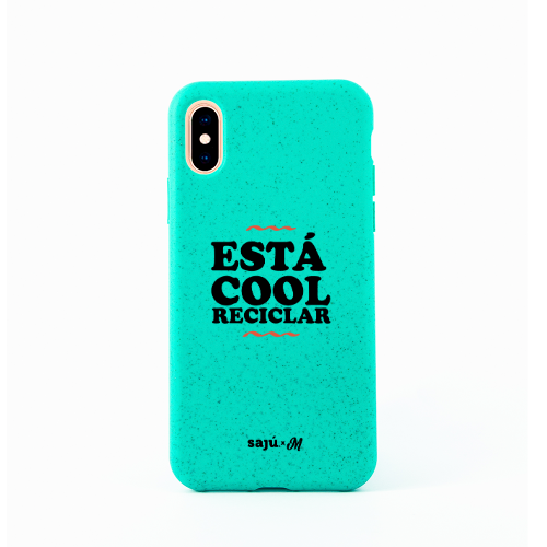 Funda Esta Cool Reciclar Negro iPhone - Mandala Cases