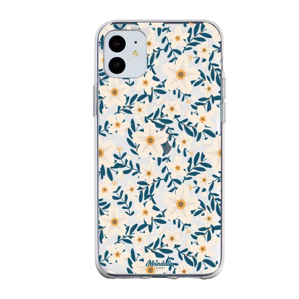 Case para iphone 11 Funda Flores Blancas - Mandala Cases