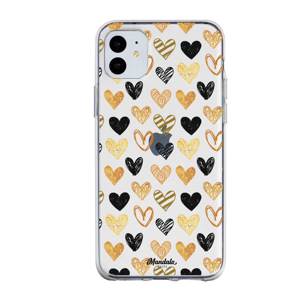 Case para iphone 11 Funda Corazones pequeños - Mandala Cases