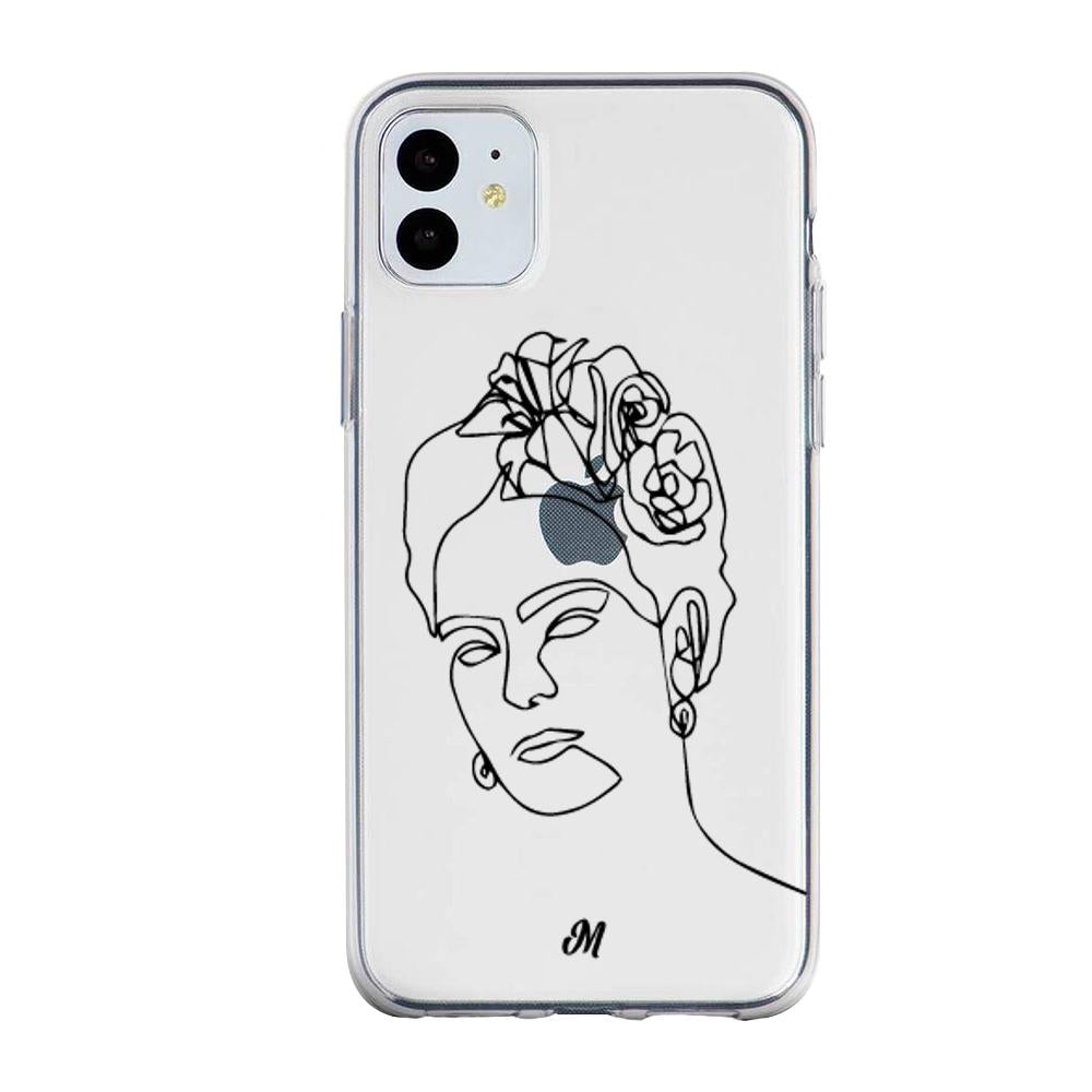 Estuches para iphone 11 - Frida Line Art Case  - Mandala Cases