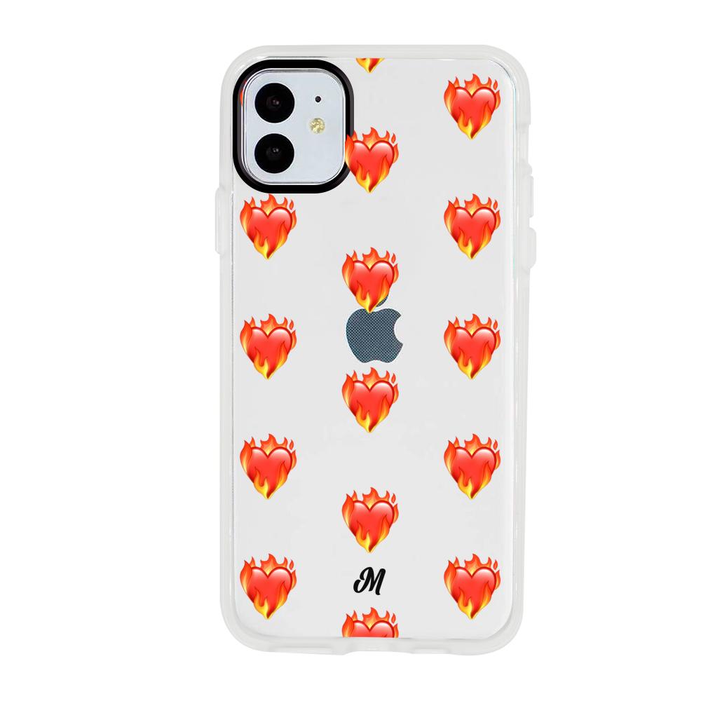 Case para iphone 11 de Corazón en llamas - Mandala Cases
