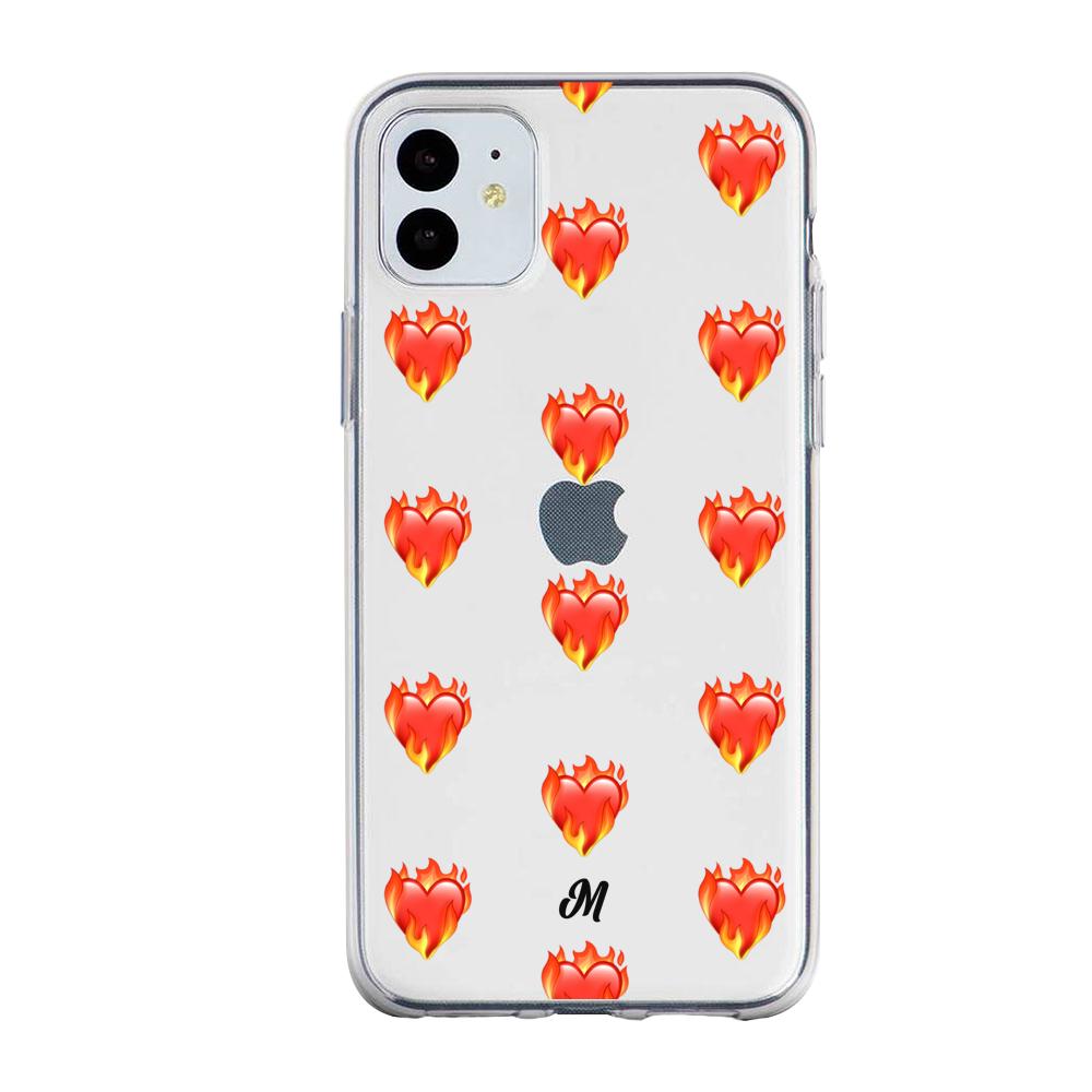 Case para iphone 11 de Corazón en llamas - Mandala Cases