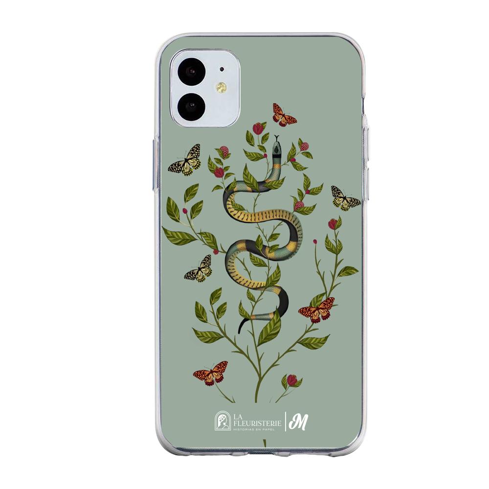 Case para iphone 11 Snake Flowers Menta - Mandala Cases