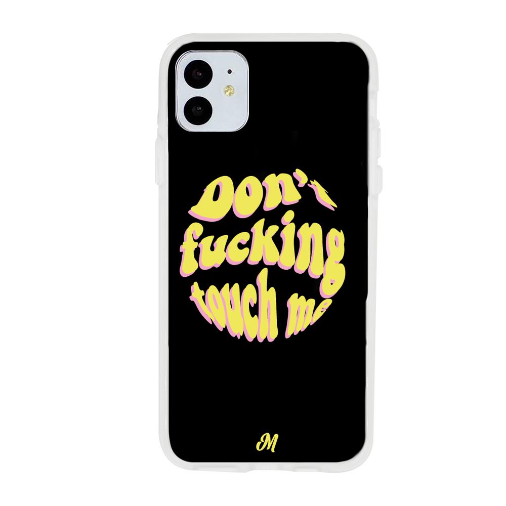 Case para iphone 11 Don't fucking touch me amarillo - Mandala Cases