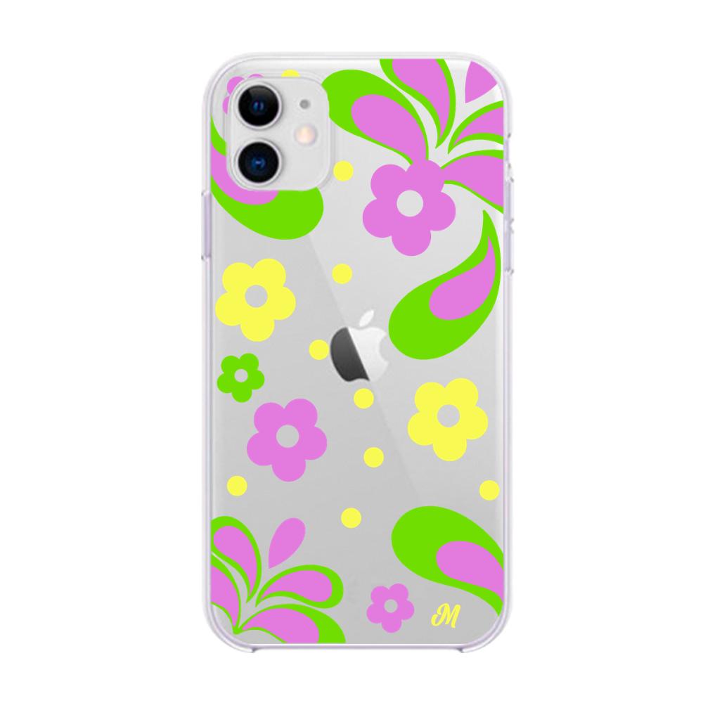Case para iphone 11 Flores moradas aesthetic - Mandala Cases