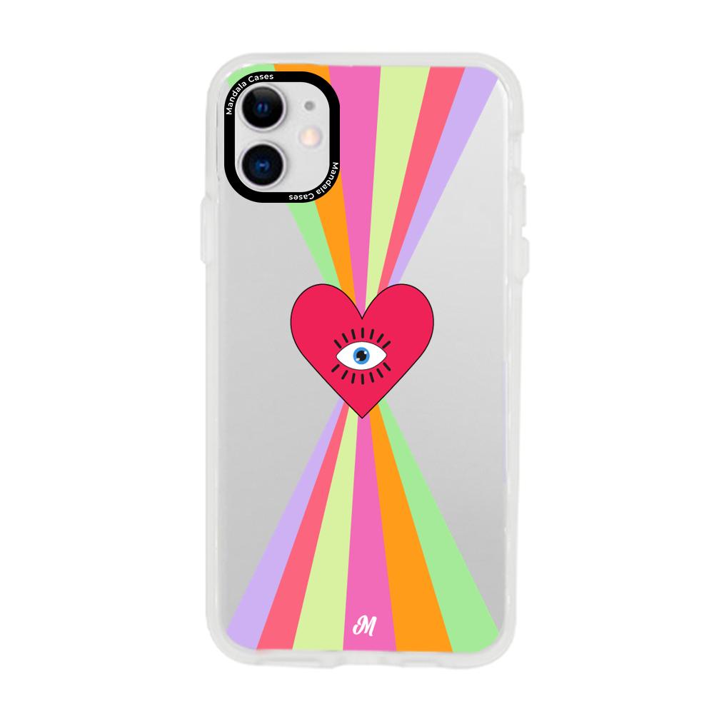 Case para iphone 11 Corazon arcoiris - Mandala Cases