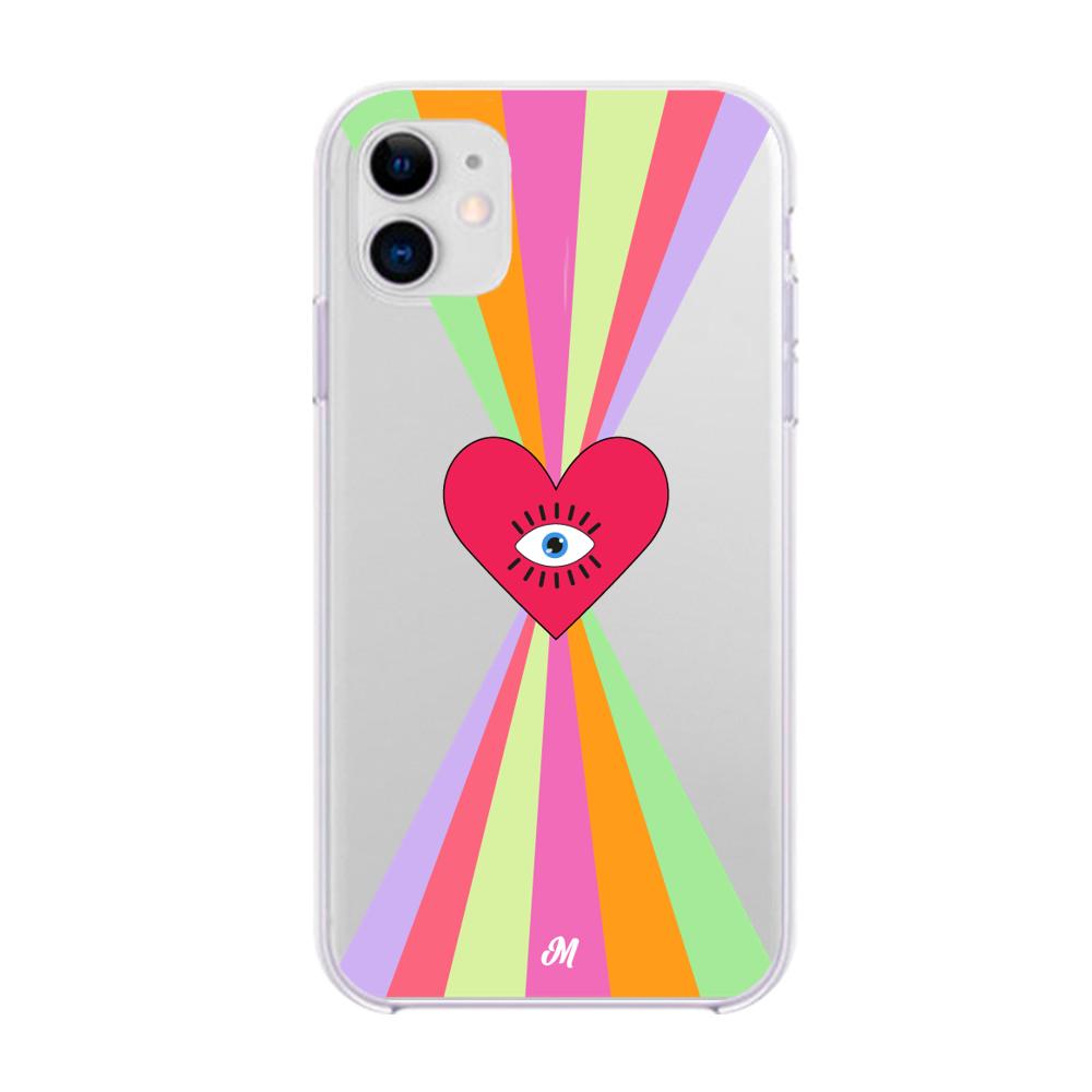 Case para iphone 11 Corazon arcoiris - Mandala Cases