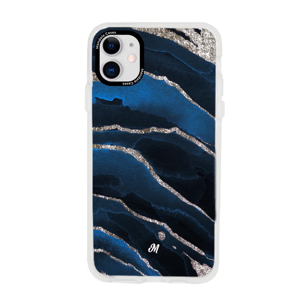Cases para iphone 11 Marble Blue - Mandala Cases