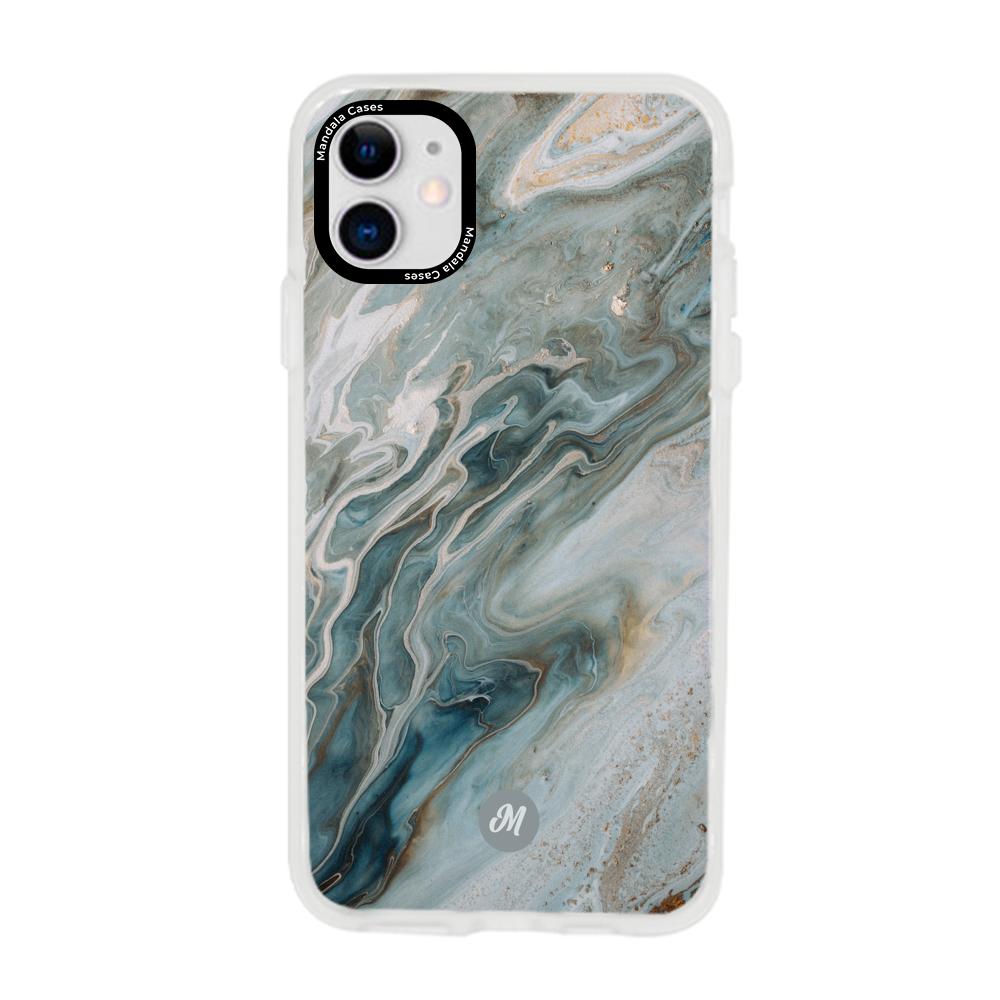 Cases para iphone 11 liquid marble gray - Mandala Cases