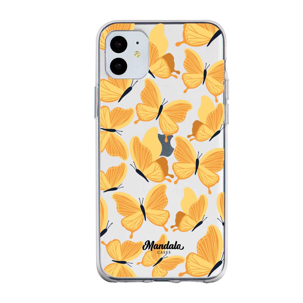 Estuches para iphone 11 - Yellow Butterflies Case  - Mandala Cases