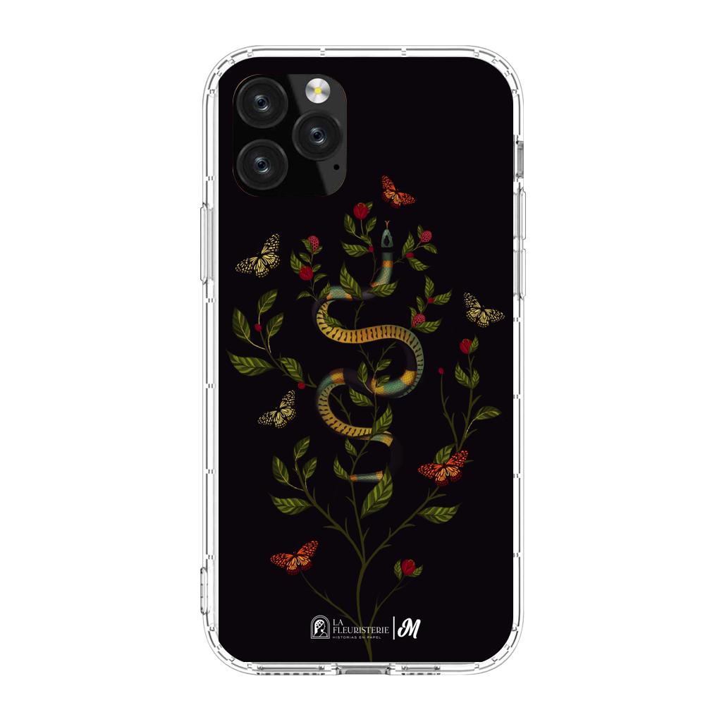 Case para iphone 11 pro Sanke Flowers Negra - Mandala Cases