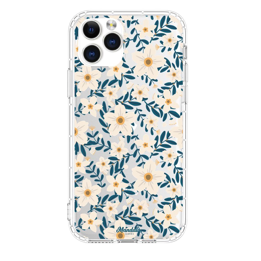 Case para iphone 11 pro max Funda Flores Blancas - Mandala Cases