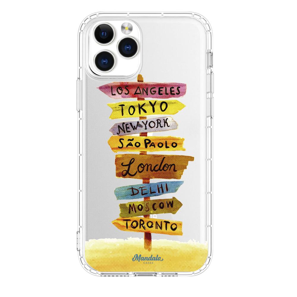 Case para iphone 11 pro max Funda Letreros de Ciudades  - Mandala Cases