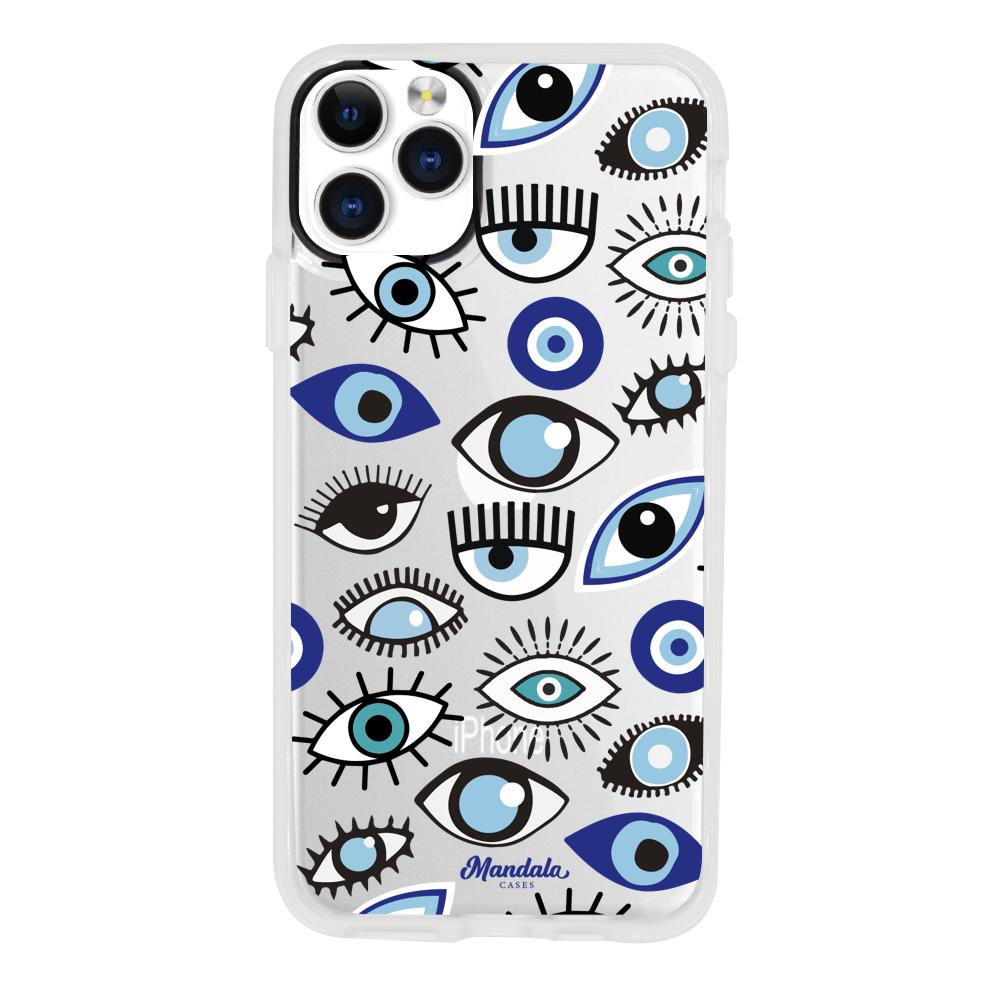 Case para iphone 11 pro max Funda Funda Ojos Azules y Blancos - Mandala Cases