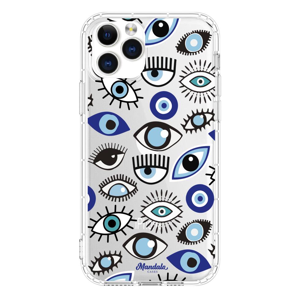 Case para iphone 11 pro max Funda Funda Ojos Azules y Blancos - Mandala Cases