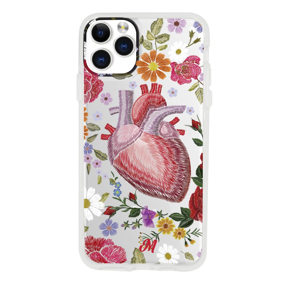 Case para iphone 11 pro max Funda Corazón con Flores - Mandala Cases