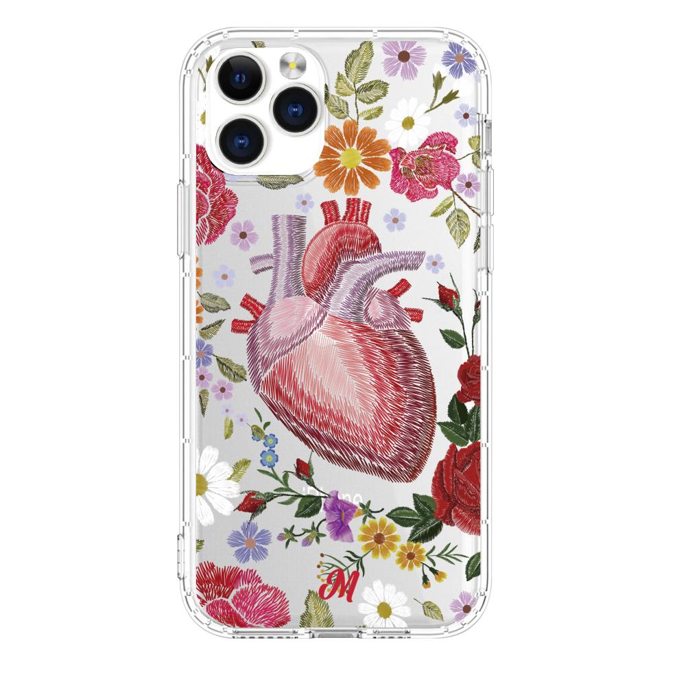 Case para iphone 11 pro max Funda Corazón con Flores - Mandala Cases
